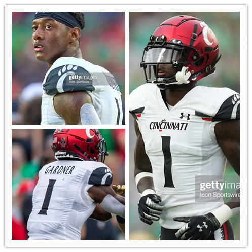 Mens Cincinnati Bearcats #1 Ahmad Sauce Gardner Under Armour White College Football Game Jersey