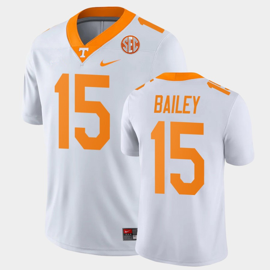 Men's Tennessee Volunteers #15 Harrison Bailey Nike 2021 White College Football Game Jersey