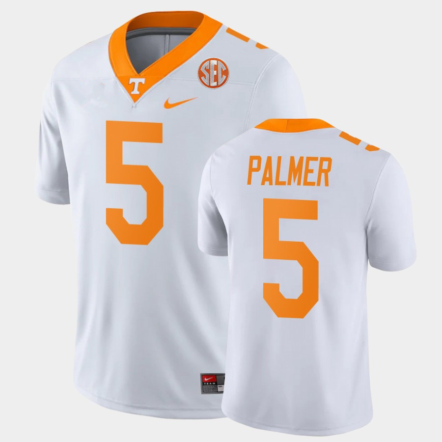 Men's Tennessee Volunteers #5 Josh Palmer Nike 2021 White College Football Game Jersey