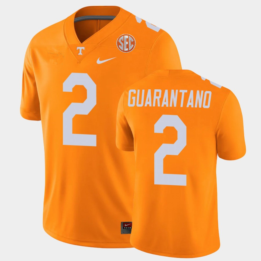 Men's Tennessee Volunteers #2 Jarrett Guarantano Nike 2021 Orange College Football Game Jersey