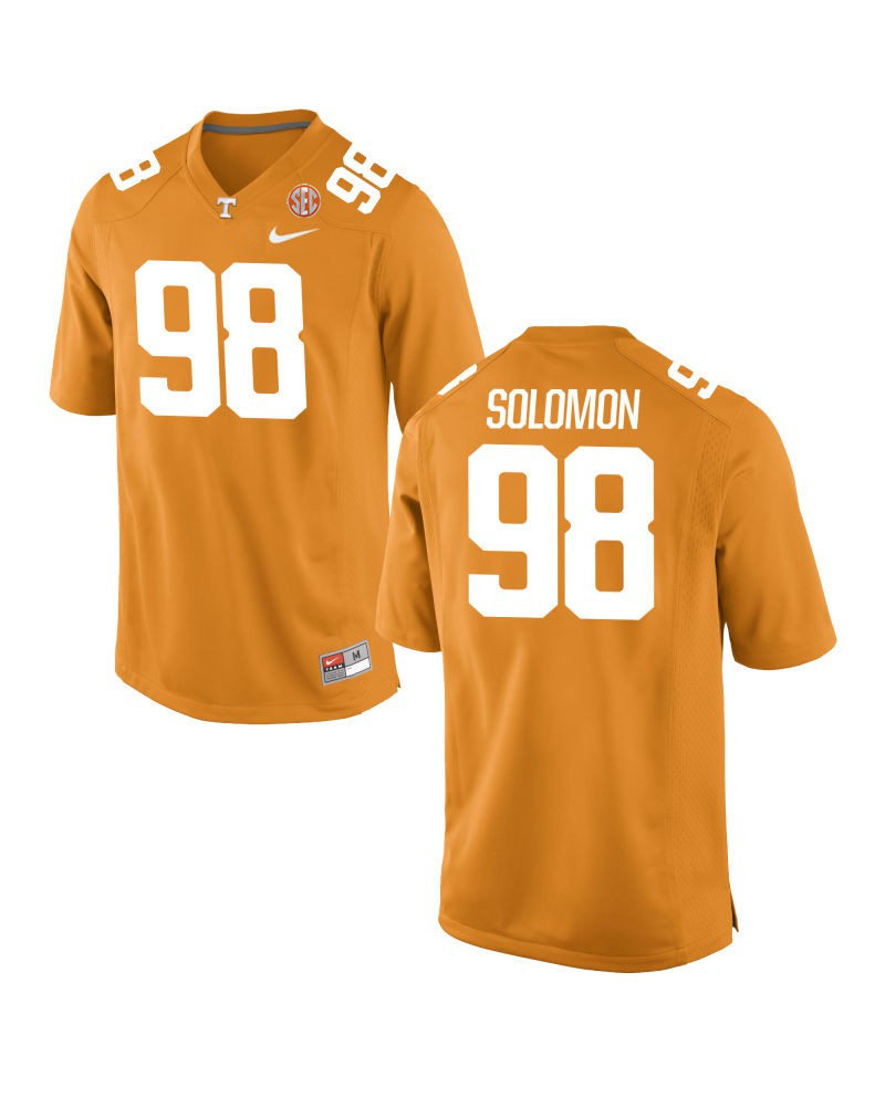 Men's Tennessee Volunteers #98 Aubrey Solomon  Nike 2021 Orange College Football Game Jersey