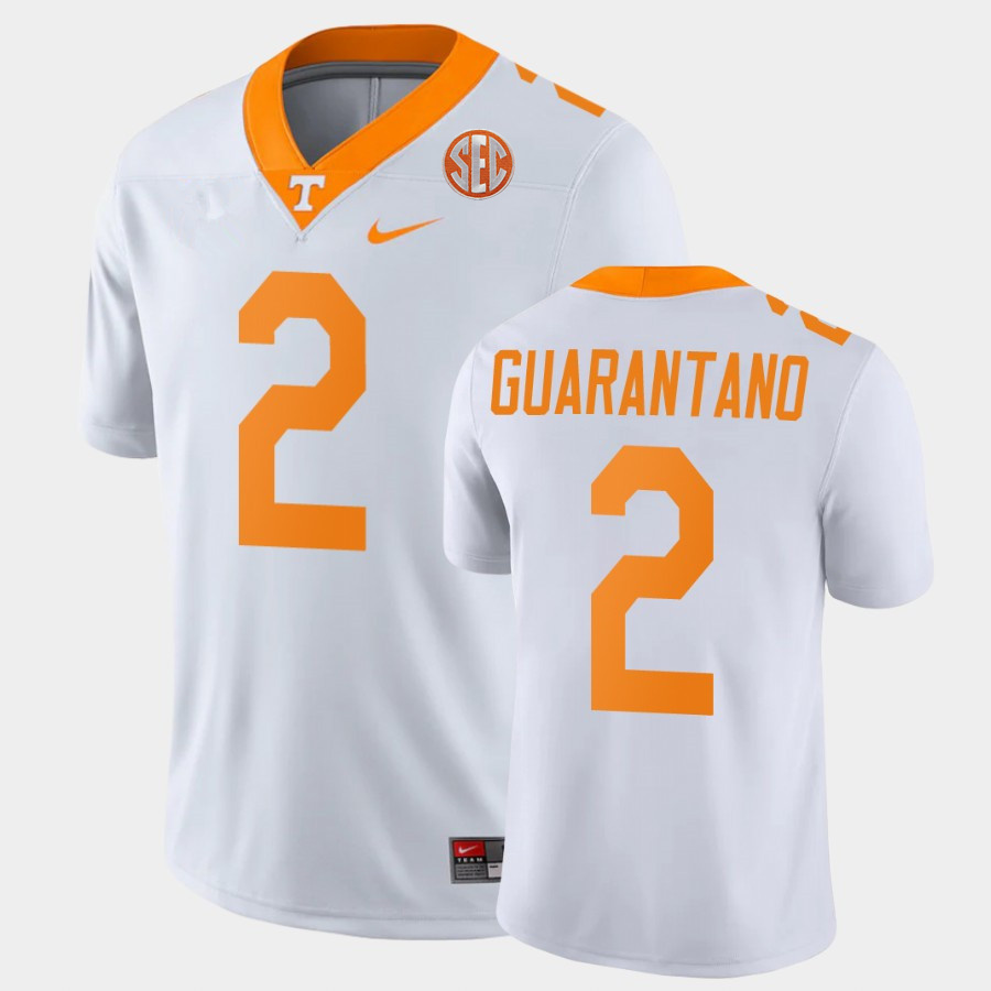 Men's Tennessee Volunteers #2 Jarrett Guarantano Nike 2021 White College Football Game Jersey