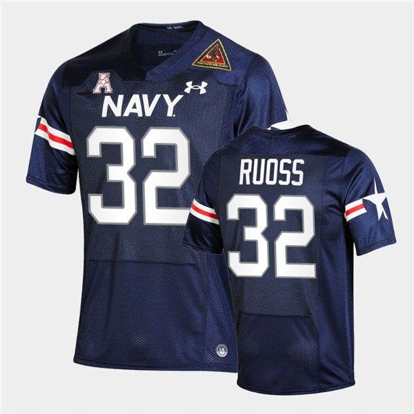 Men Navy Midshipmen #32 Isaac Ruoss Fly Navy Under Armour Navy College Football Game Jersey