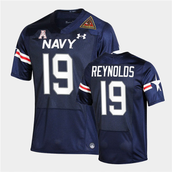 Men Navy Midshipmen #19 Keenan Reynolds Fly Navy Under Armour Navy College Football Game Jersey