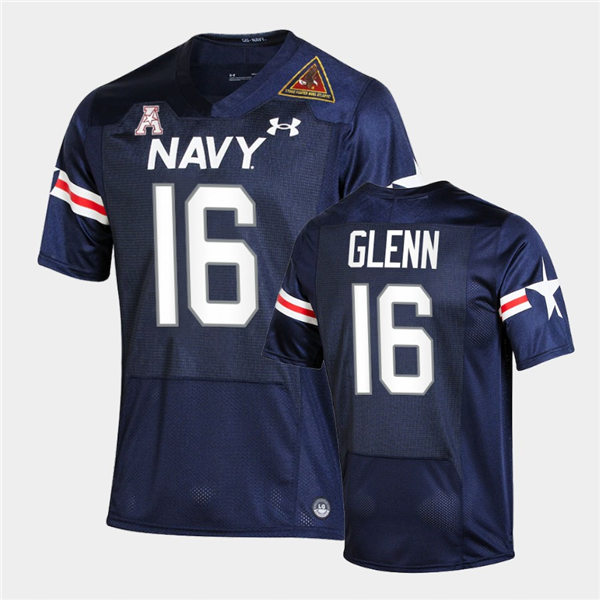 Men Navy Midshipmen #16 Jamal Glenn Fly Navy Under Armour Navy College Football Game Jersey