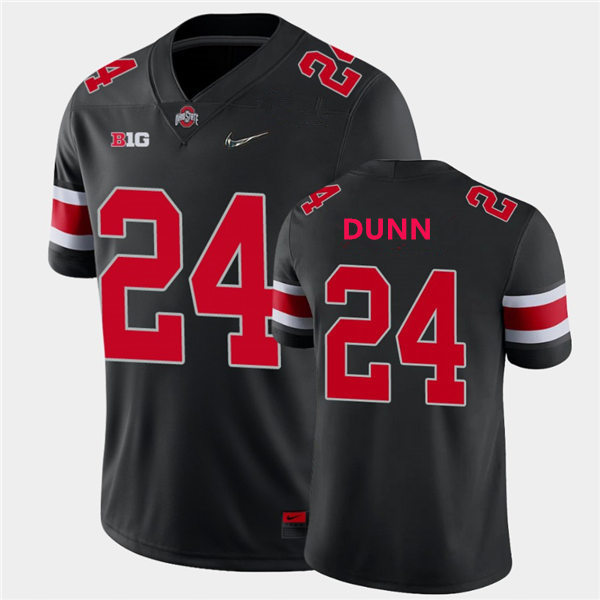 Mens Ohio State Buckeyes #24 Jantzen Dunn Nike Blackout College Football Game Jersey