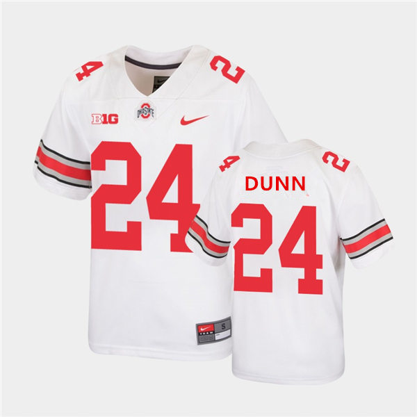 Mens Ohio State Buckeyes #24 Jantzen Dunn Nike White College Football Game Jersey