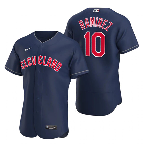 Mens Cleveland Guardians #10 Harold Ramirez Nike 2022 Navy Alternate Flex Base Authentic Player Jersey