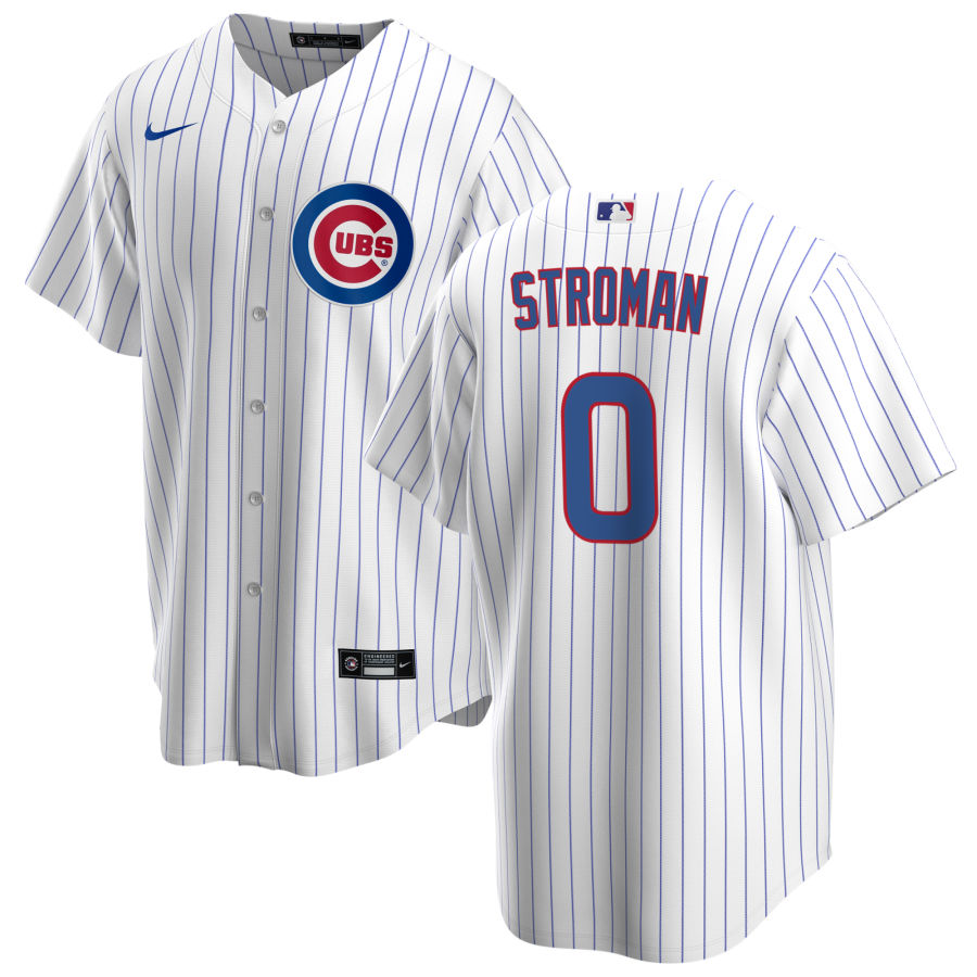 Men's Chicago Cubs #0 Marcus Stroman Nike Home White Cool Base Jersey