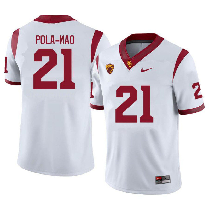 Mens USC Trojans #21 Isaiah Pola-Mao Nike White Limited Football Performance Jersey