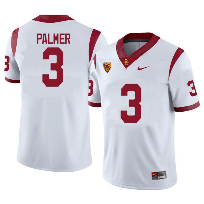 Mens USC Trojans #3 Carson Palmer Nike White Limited Football Performance Jersey