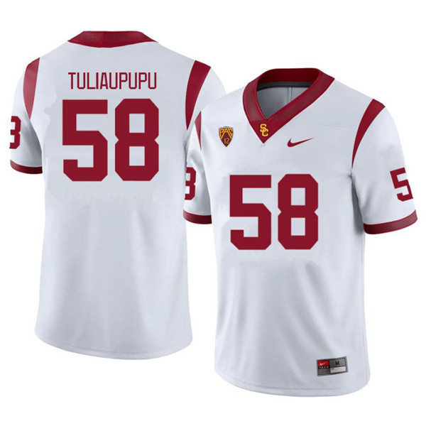 Mens USC Trojans #58 Solomon Tuliaupupu Nike White Limited Football Performance Jersey