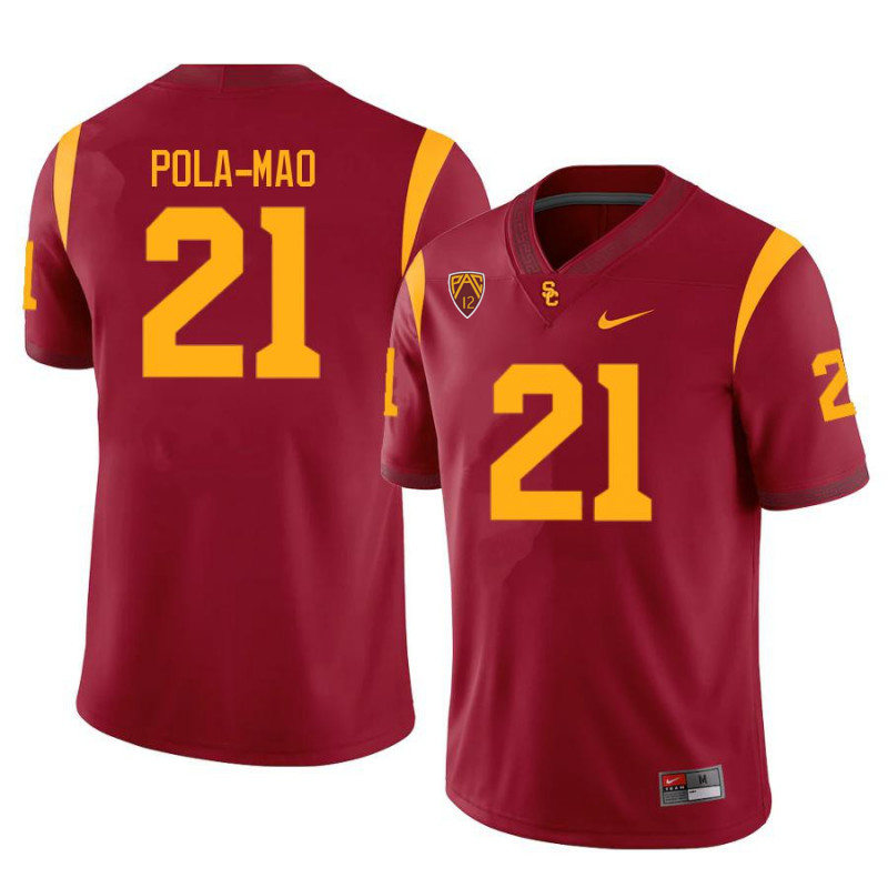 Mens USC Trojans #21 Isaiah Pola-Mao Nike Cardinal Limited Football Performance Jersey