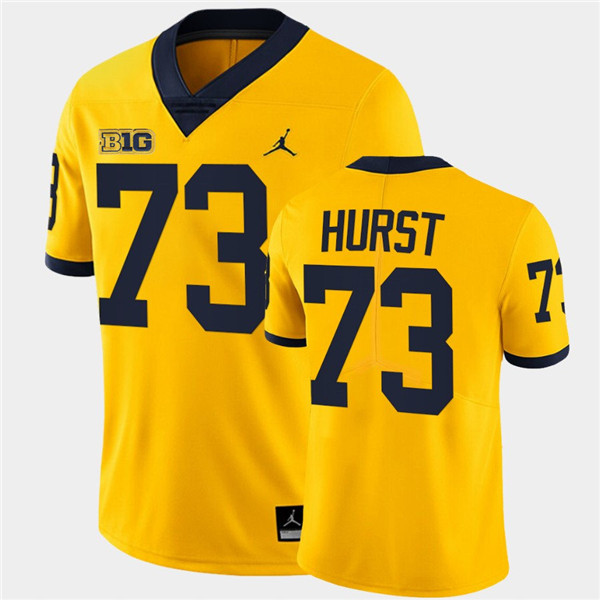Men Michigan Wolverines #73 Maurice Hurst Maize Jordan Brand College Football Game Jersey