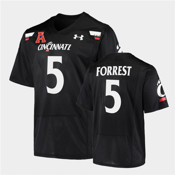 Mens Cincinnati Bearcats #5 Darrick Forrest Under Armour Black College Football Game Jersey