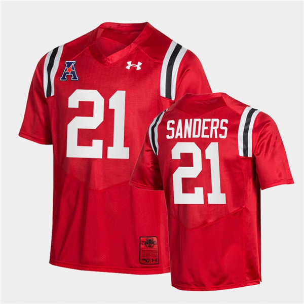 Mens Cincinnati Bearcats #21 Myjai Sanders Under Armour Red Retro College Football Jersey