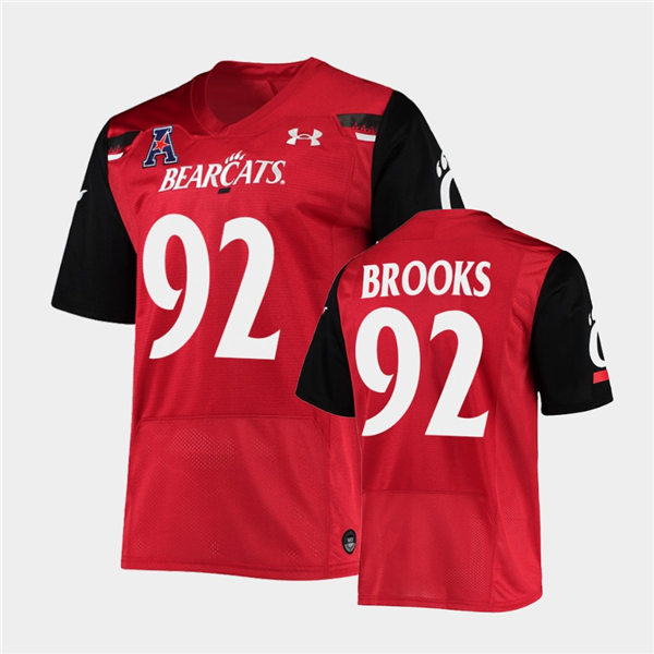 Mens Cincinnati Bearcats #92 Curtis Brooks Under Armour Red College Football Game Jersey