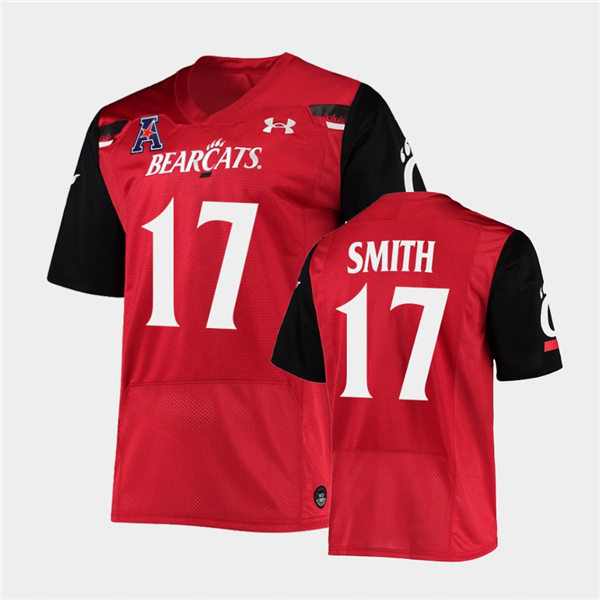 Mens Cincinnati Bearcats #17 Cole Smith Under Armour Red College Football Game Jersey