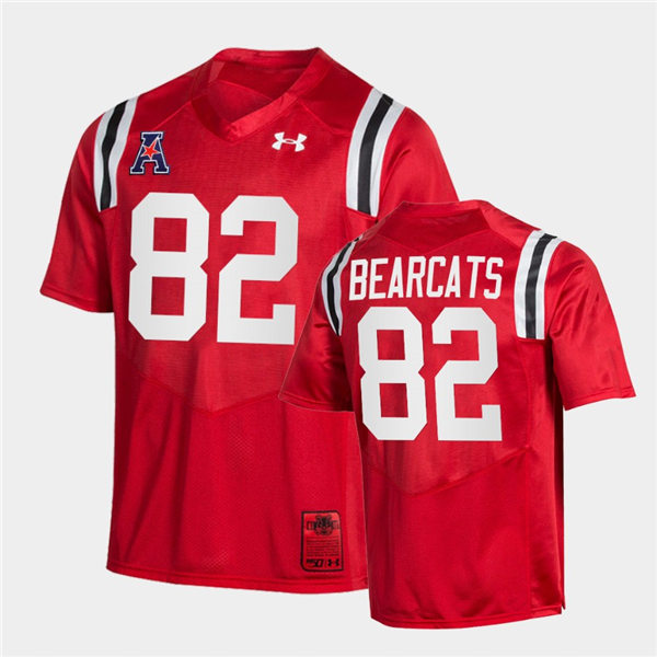 Mens Cincinnati Bearcats Team Honor Number #82 Under Armour Red Retro College Football Jersey