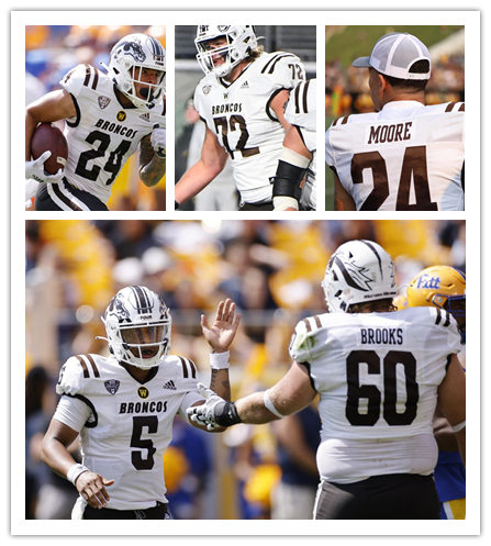 Mens Youth Western Michigan Bronco Custom Adidas White Brown College Football Game Jersey