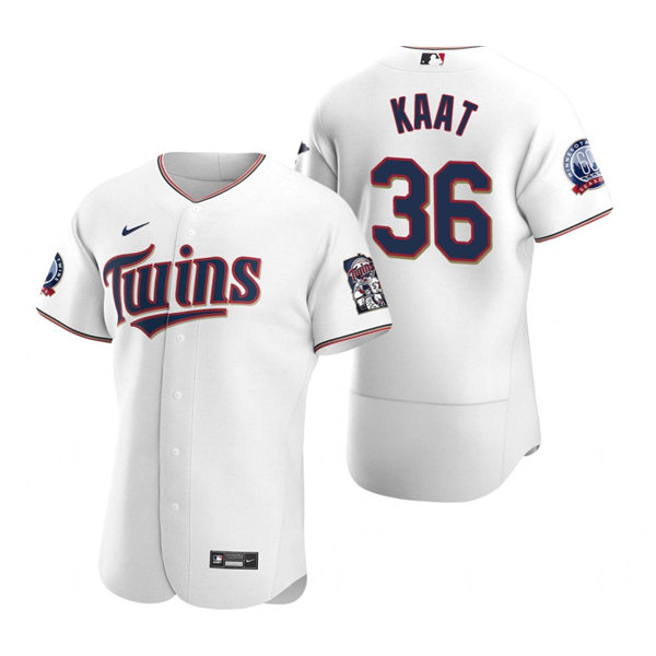 Men's Minnesota Twins Retired Player #36 Jim Kaat Nike White Home Flex Base Jersey