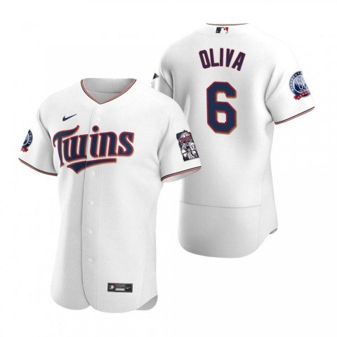 Men's Minnesota Twins Retired Player #6 Tony Oliva Nike White Home Flex Base Jersey