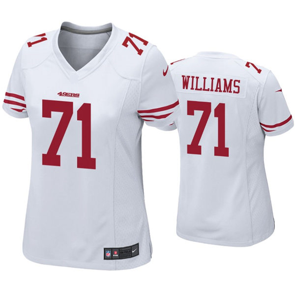 Womens San Francisco 49ers #71 Trent Williams Nike White Vapor Limited Jersey