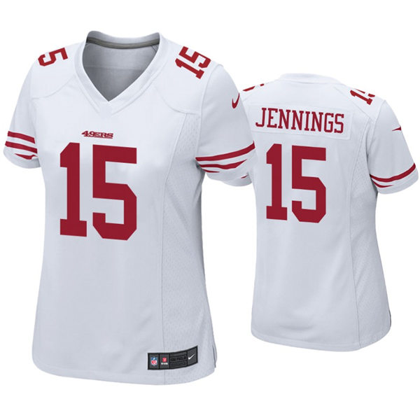 Womens San Francisco 49ers #15 Jauan Jennings Nike White Vapor Limited Jersey