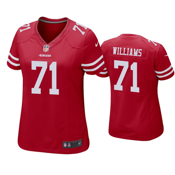 Womens San Francisco 49ers #71 Trent Williams Nike Scarlet Vapor Limited Jersey