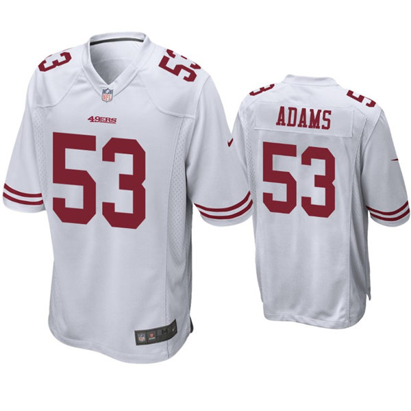 Youth San Francisco 49ers #53 Tyrell Adams Nike White Vapor Limited Jersey