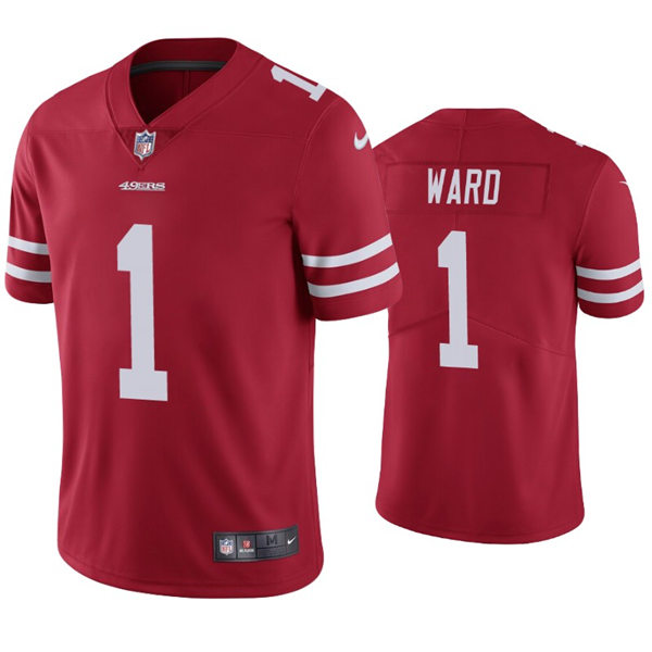 Mens San Francisco 49ers #1 Jimmie Ward Nike Scarlet Vapor Limited Player Jersey