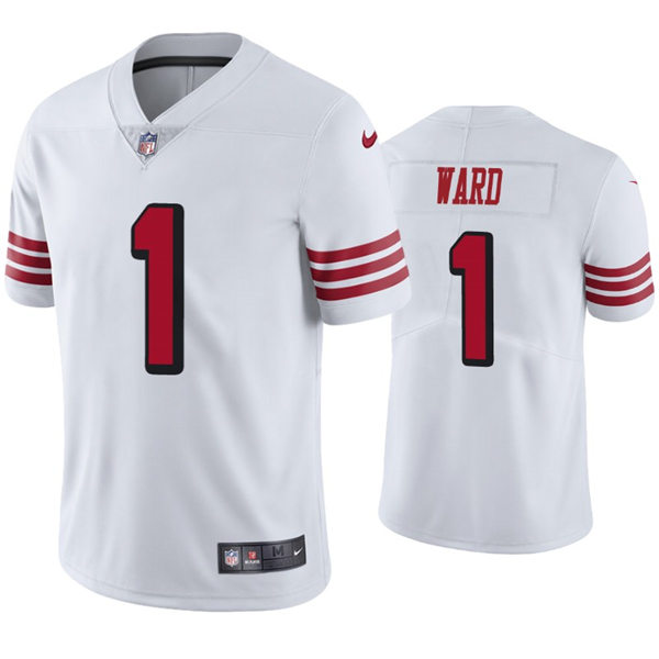 Mens San Francisco 49ers #1 Jimmie Ward Nike White Retro 1994 75th Anniversary Throwback Classic Limited Jersey