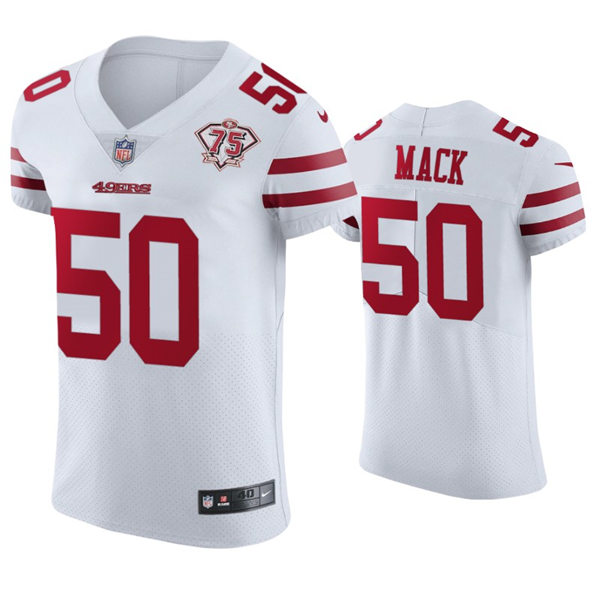 Mens San Francisco 49ers #50 Alex Mack Nike White Vapor Limited Player Jersey