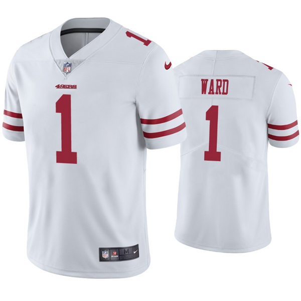 Mens San Francisco 49ers #1 Jimmie Ward Nike White Vapor Limited Player Jersey