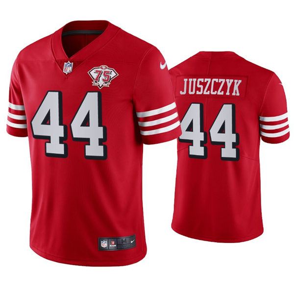 Mens San Francisco 49ers #44 Kyle Juszczyk Nike Scarlet Retro 1994 75th Anniversary Throwback Classic Limited Jersey 
