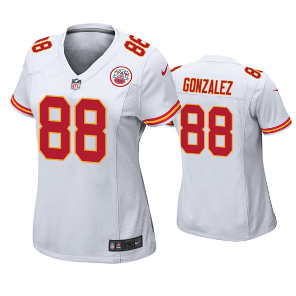 Womens Kansas City Chiefs Retired Player #88 Tony Gonzalez Nike White Limited Jersey 