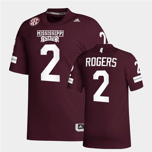 Youth Mississippi State Bulldogs #2 Will Rogers Adidas Maroon College Football Jersey