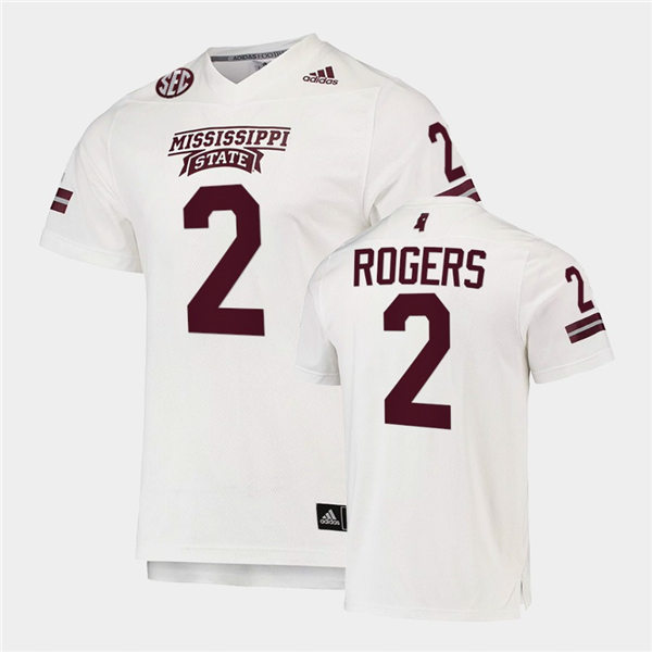 Youth Mississippi State Bulldogs #2 Will Rogers Adidas White College Football Jersey