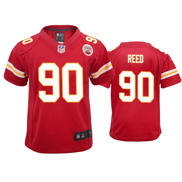 Youth Kansas City Chiefs #90 Jarran Reed Nike Red Limited Jersey