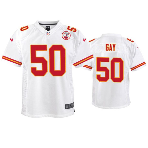 Youth Kansas City Chiefs #50 Willie Gay Nike White Limited Jersey