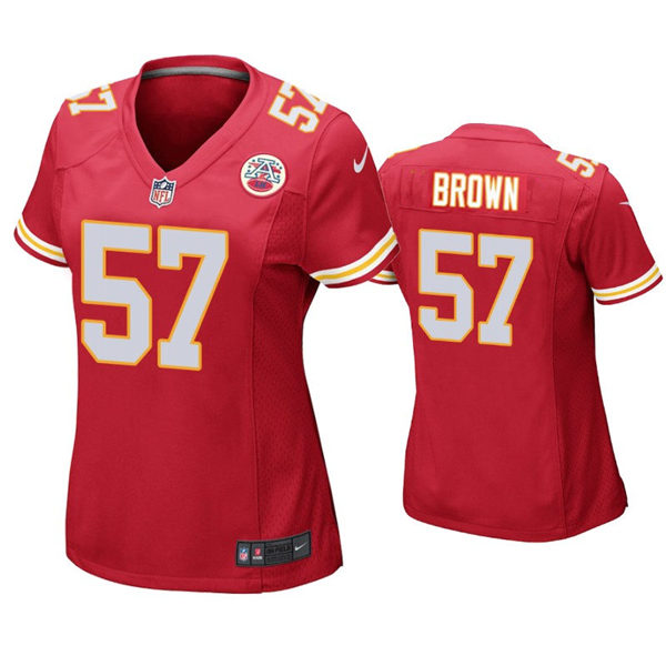 Womens Kansas City Chiefs #57 Orlando Brown Jr. Nike Red Limited Jersey
