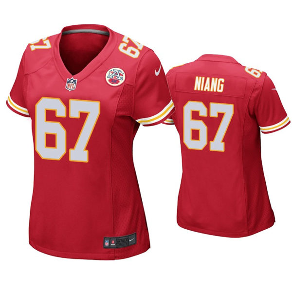 Womens Kansas City Chiefs #67 Lucas Niang Nike Red Limited Jersey