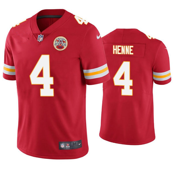 Men's Kansas City Chiefs #4 Chad Henne Nike Red Vapor Untouchable Limited Jersey