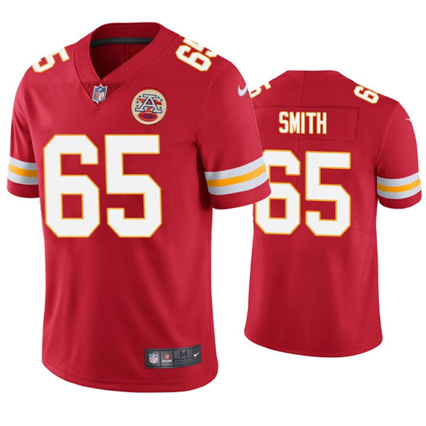 Men's Kansas City Chiefs #65 Trey Smith Nike Red Vapor Untouchable Limited Jersey