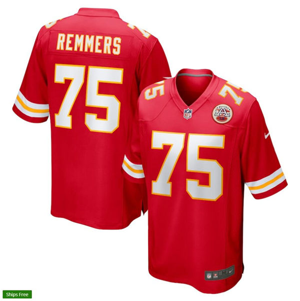 Men's Kansas City Chiefs #75 Mike Remmers Nike Red Vapor Untouchable Limited Jersey