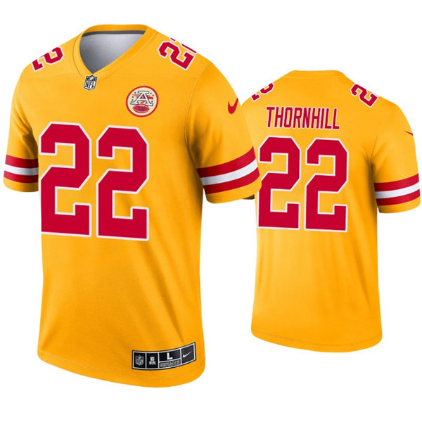 Men's Kansas City Chiefs #22 Juan Thornhill Nike Gold Inverted Legend Jersey