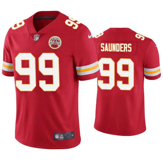 Men's Kansas City Chiefs #99 Khalen Saunders Nike Red Vapor Untouchable Limited Jersey