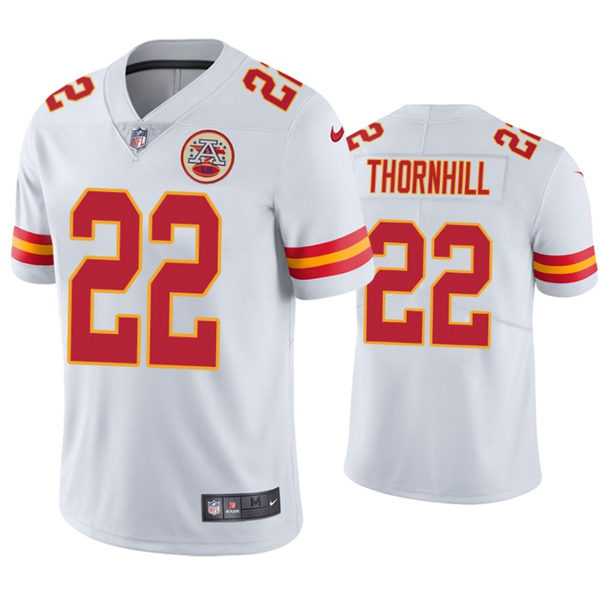 Men's Kansas City Chiefs #22 Juan Thornhill Nike White Vapor Untouchable Limited Jersey