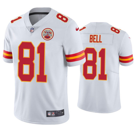Men's Kansas City Chiefs #81 Blake Bell Nike White Vapor Untouchable Limited Jersey