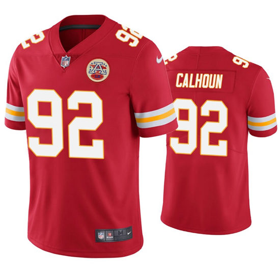 Men's Kansas City Chiefs #92 Shilique Calhoun Nike Red Vapor Untouchable Limited Jersey